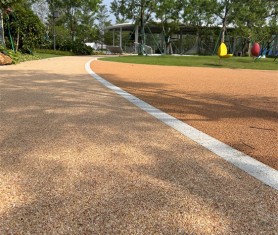 公園上城園林道路-露骨料地坪施工效果圖來啦！